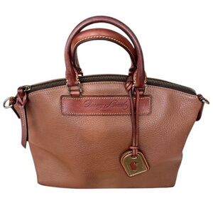 Dooney & Bourke Brown Florentine Pebbled Leather Satchel Handbag